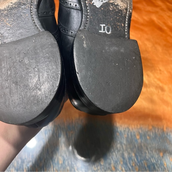 Allen Edmonds Birmingham Black Leather Wingtip Oxfords size 10 - Picture 10 of 11